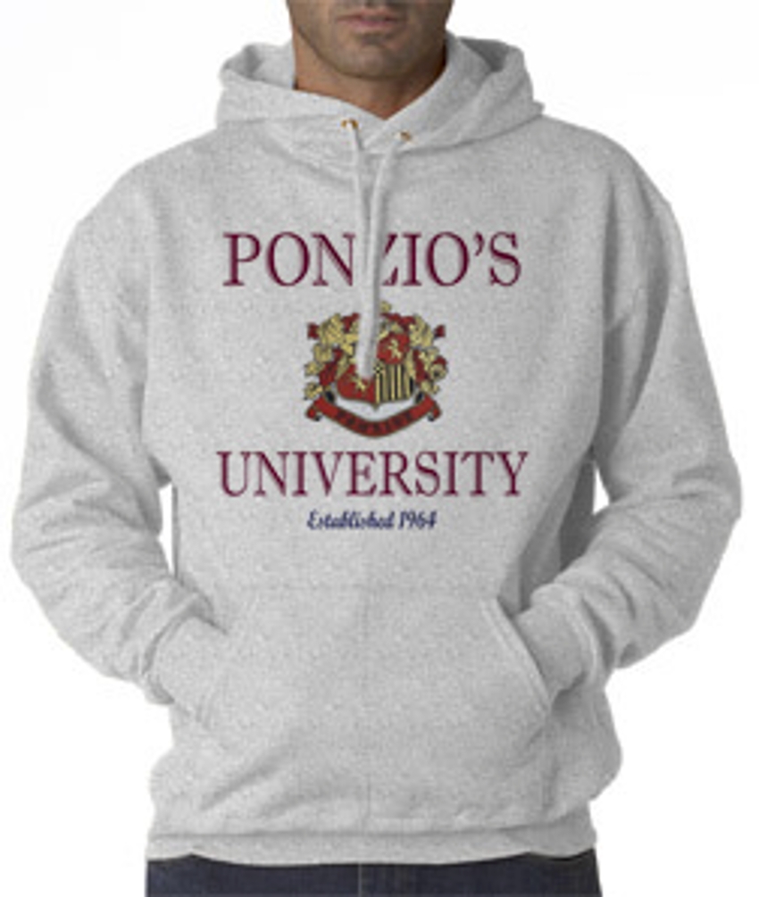 Ponzio's University Hooded Sweat Shirt